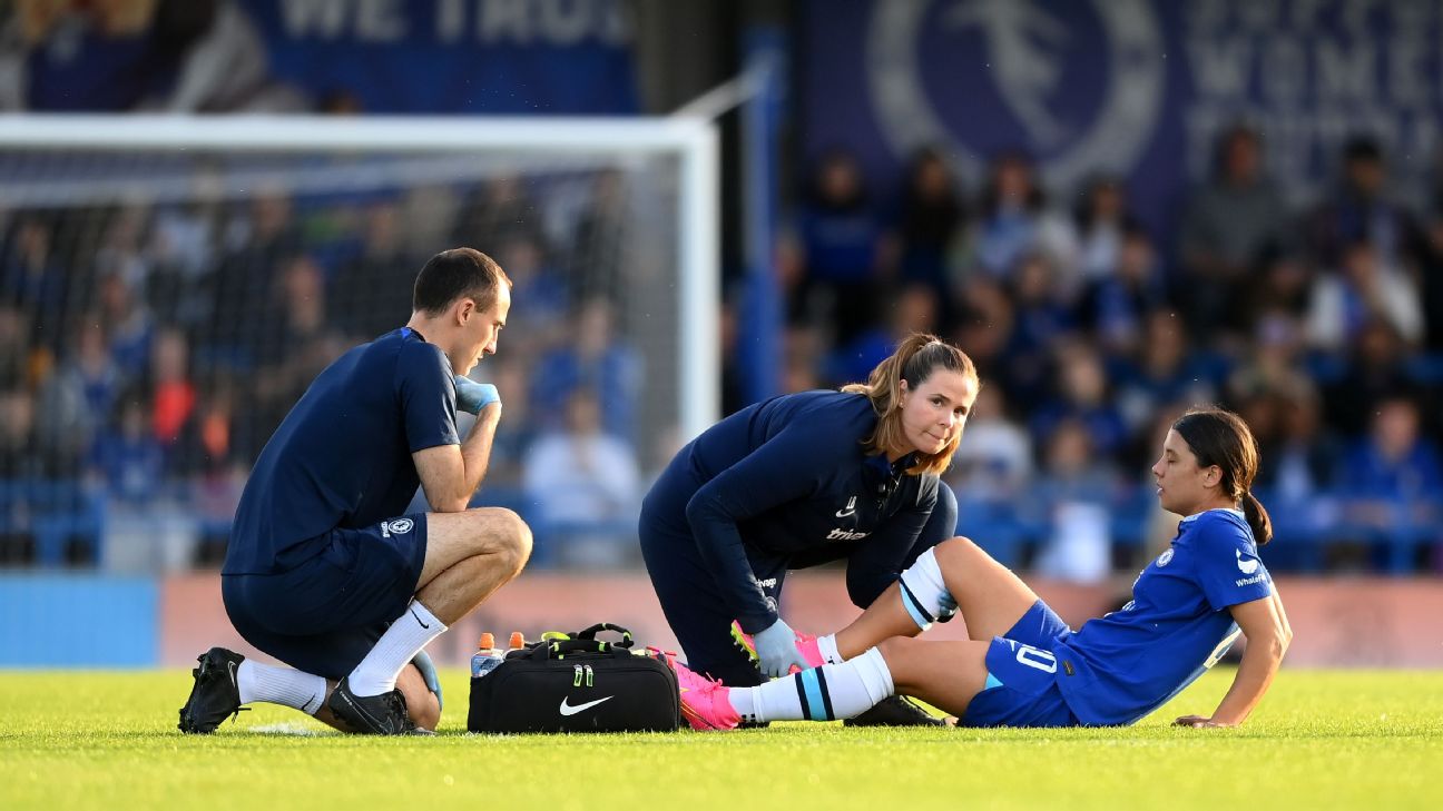 Chelsea ease Matildas' fears over Kerr injury
