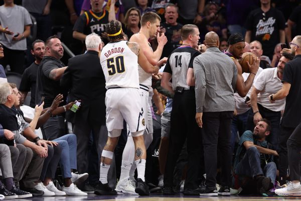 Jokic makes contact with Suns owner, draws tech