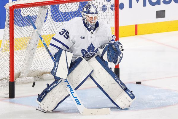Samsonov out Game 4 for Leafs; Woll to start