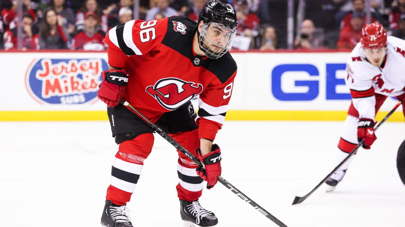 Devils' Meier to miss game vs. Caps with injury