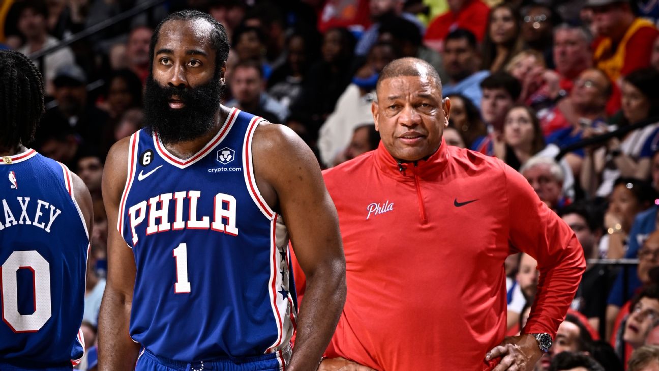 76ers Coach Doc Rivers Intends To Return Next Season James Harden Has Yet To Mull His Future