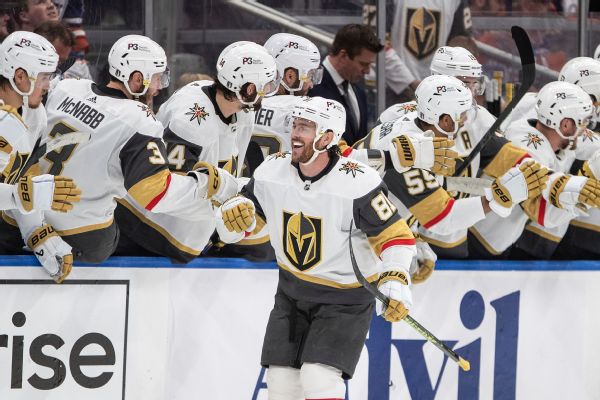 Knights oust Oilers as Marchessault nets hat trick