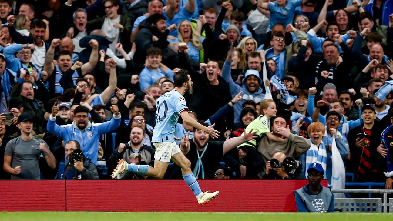 Man City 🆚 Real Madrid, Bernardo lidera massacre ao campeão