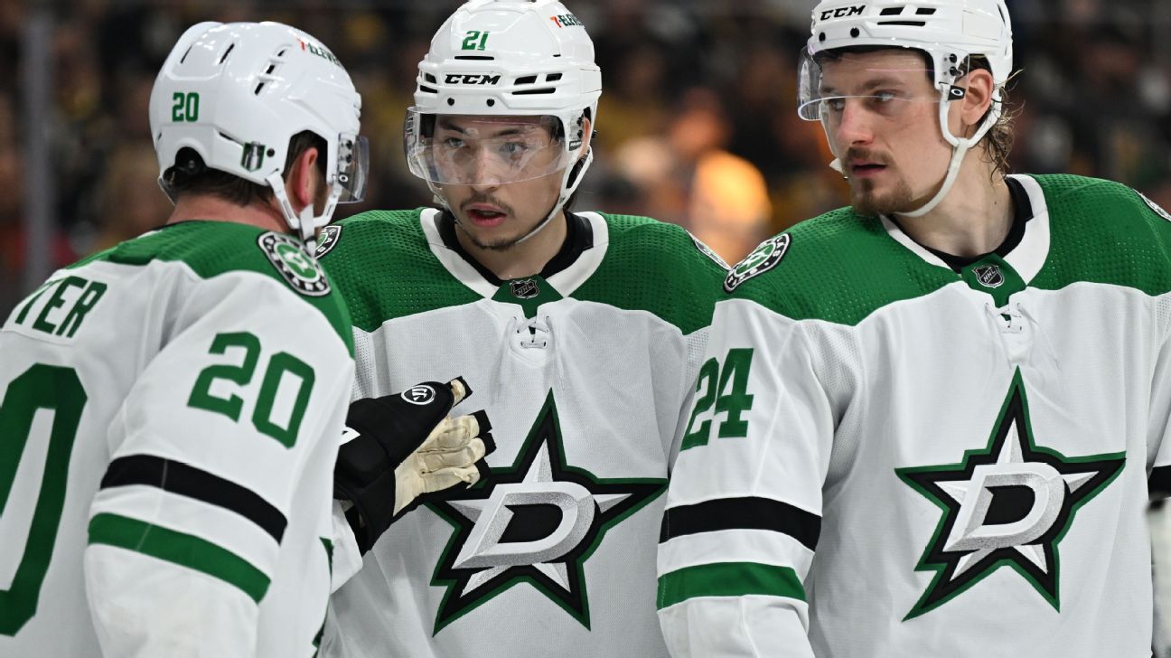 Dallas stars rookie Wyatt Johnston scores 1st goal in NHL debut