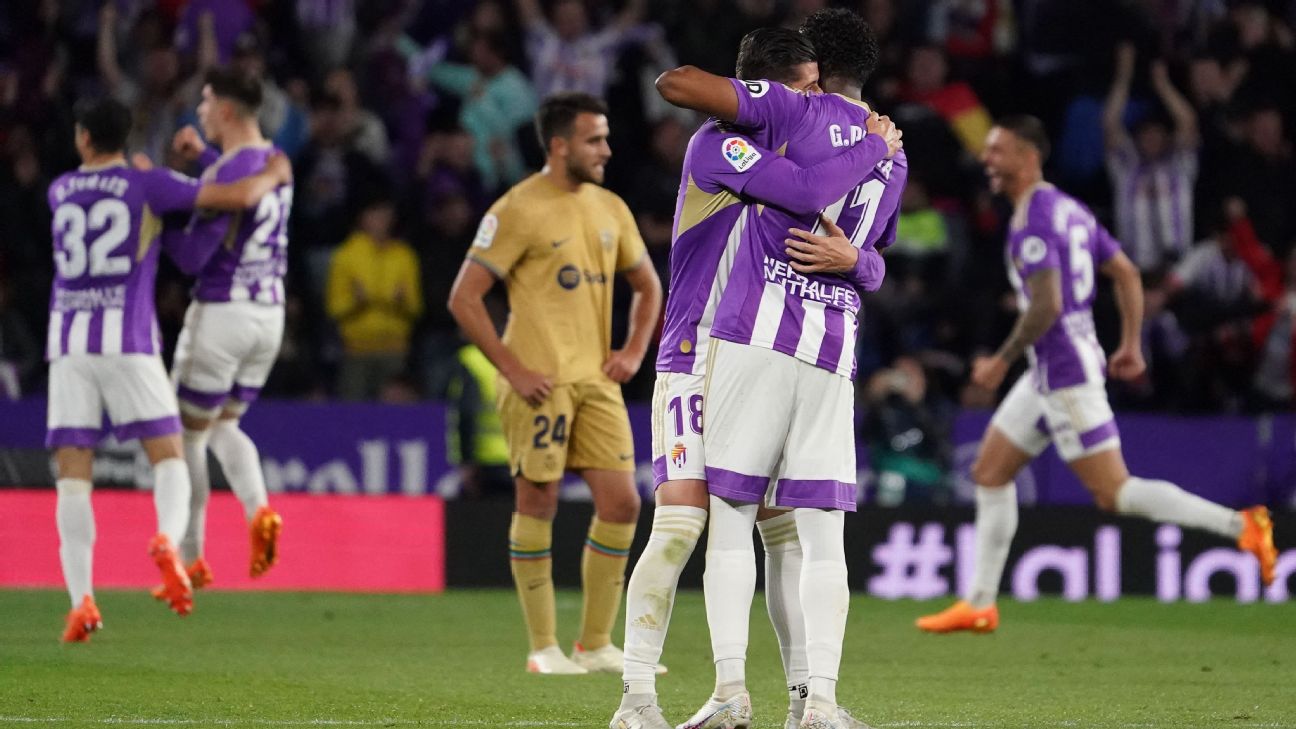 Valladolid take down Barca amid relegation fight