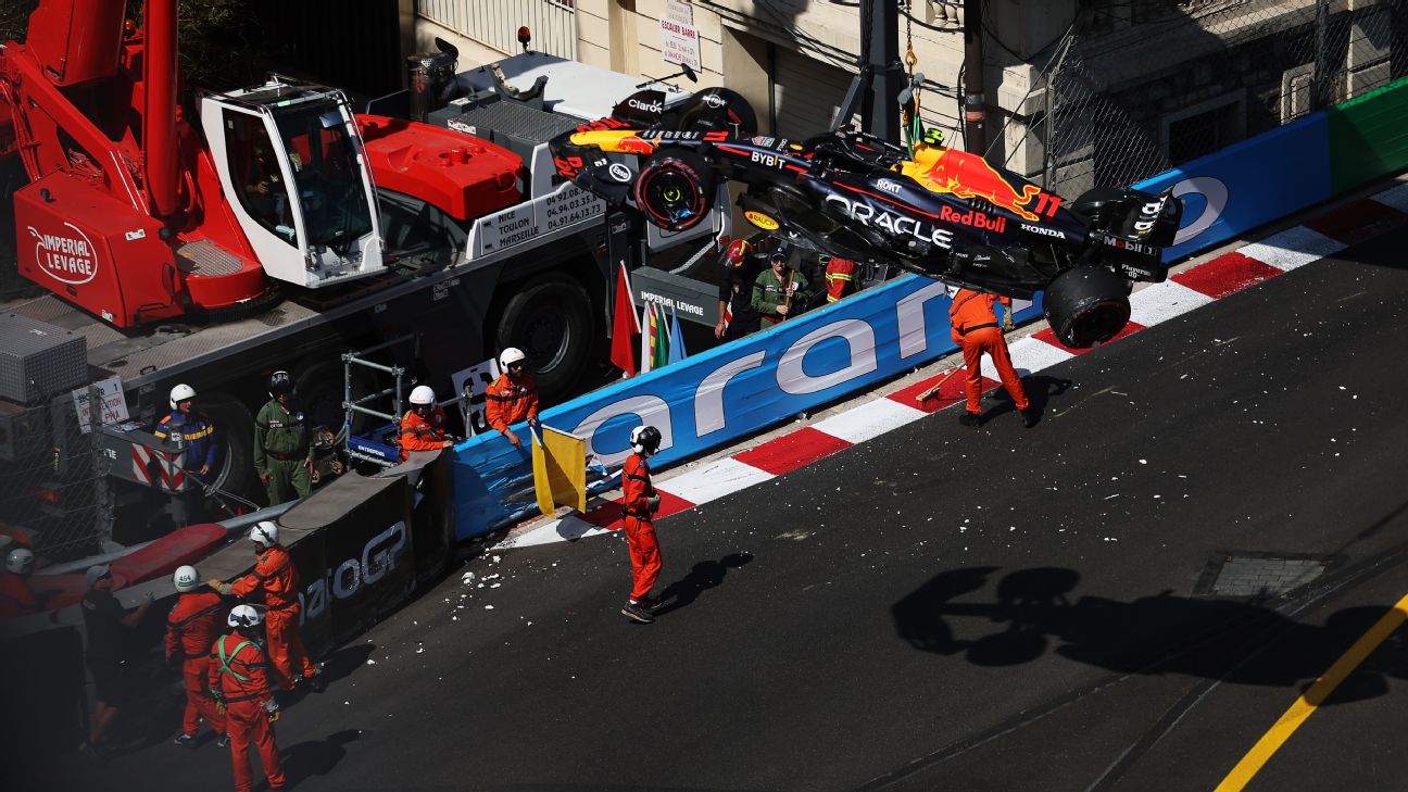 Motor racing-Perez crashes out of Monaco GP qualifying