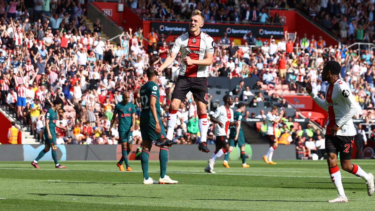 Liverpool, Southampton draw in 8-goal thriller