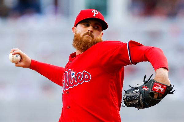 Phillies place RHP Covey on IL with back pain