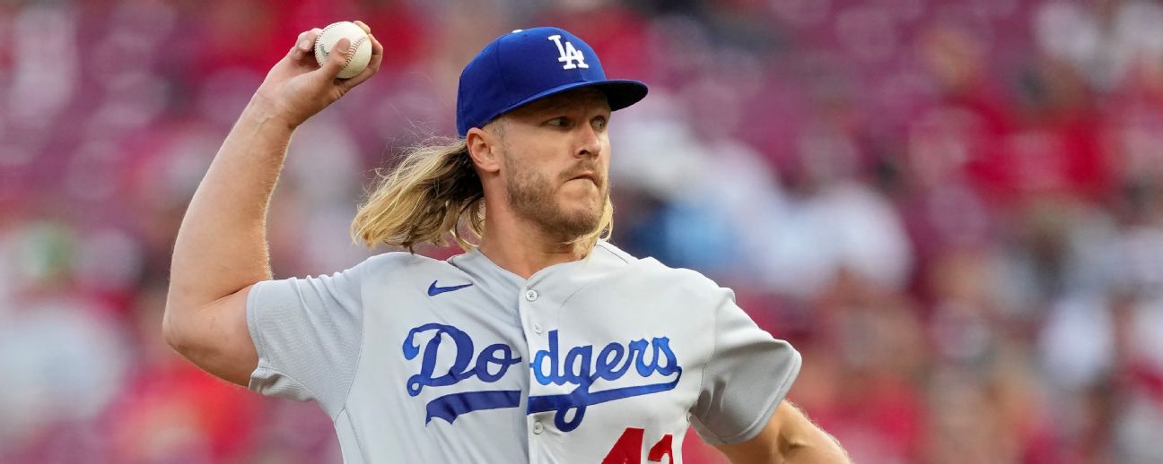 Dodgers' Noah Syndergaard (cut on finger) exits start after 1