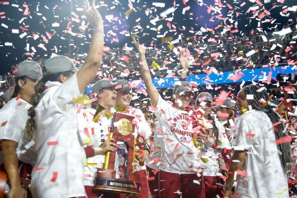 Oklahoma wins third straight NCAA softball title