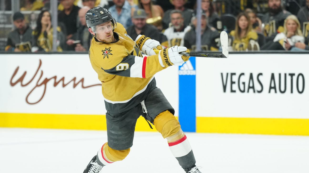 Jack Eichel practices with Golden Knights for 1st time, Golden Knights