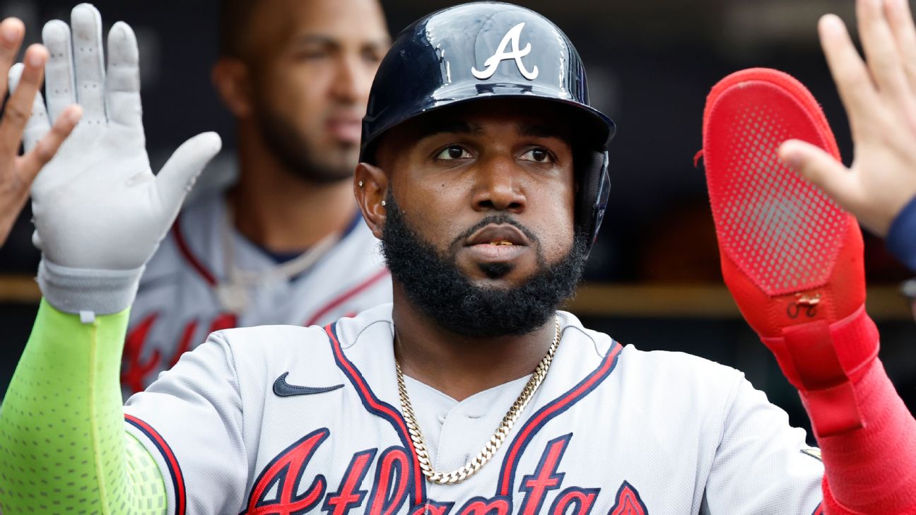Braves' Marcell Ozuna has bruise, no serious injury after HBP on right  wrist