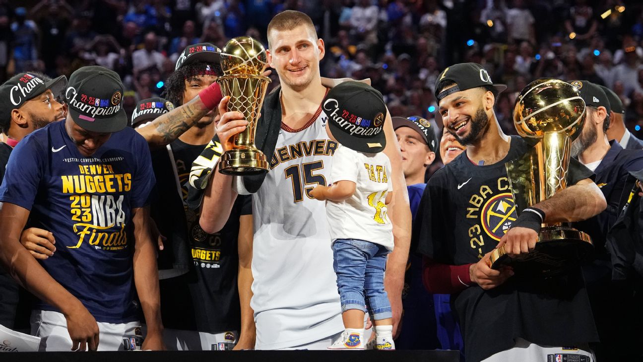 Denver Nuggets 2022 2023 NBA Finals Champions Triple Threat golden