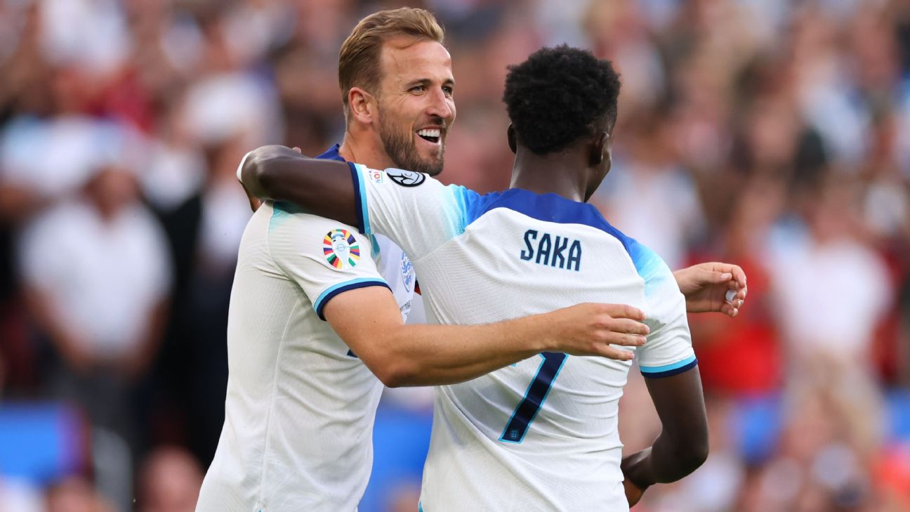 Kane, Saka star for England but their club situations couldn't differ more