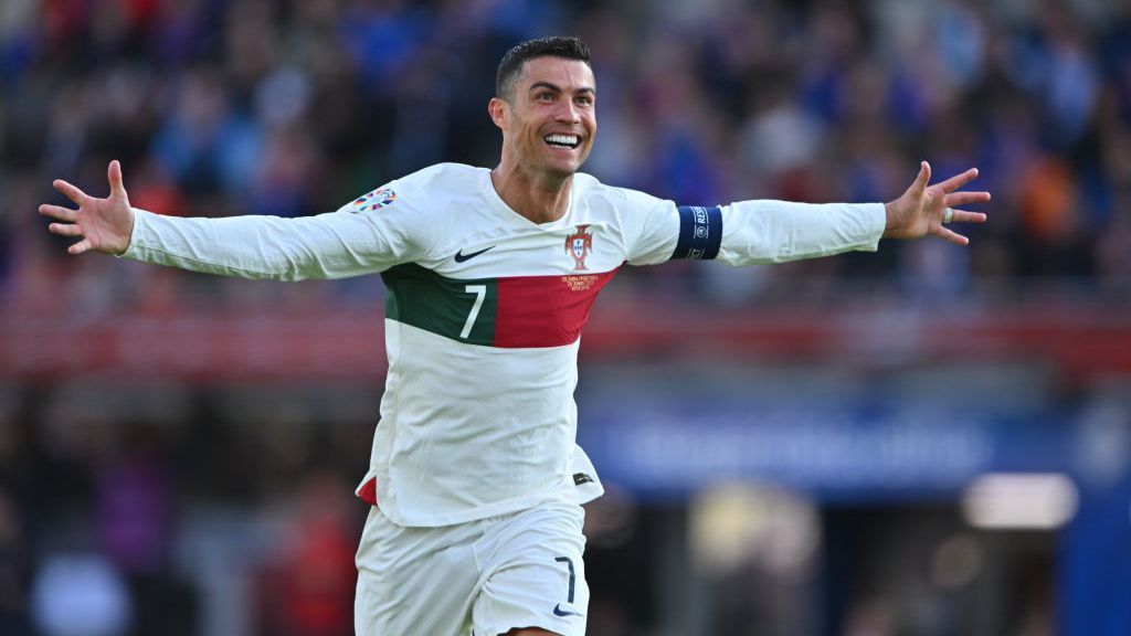 the beautiful game — Cristiano Ronaldo during the match vs