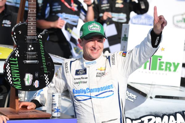 Allmendinger pulls away to win Nashville Xfinity