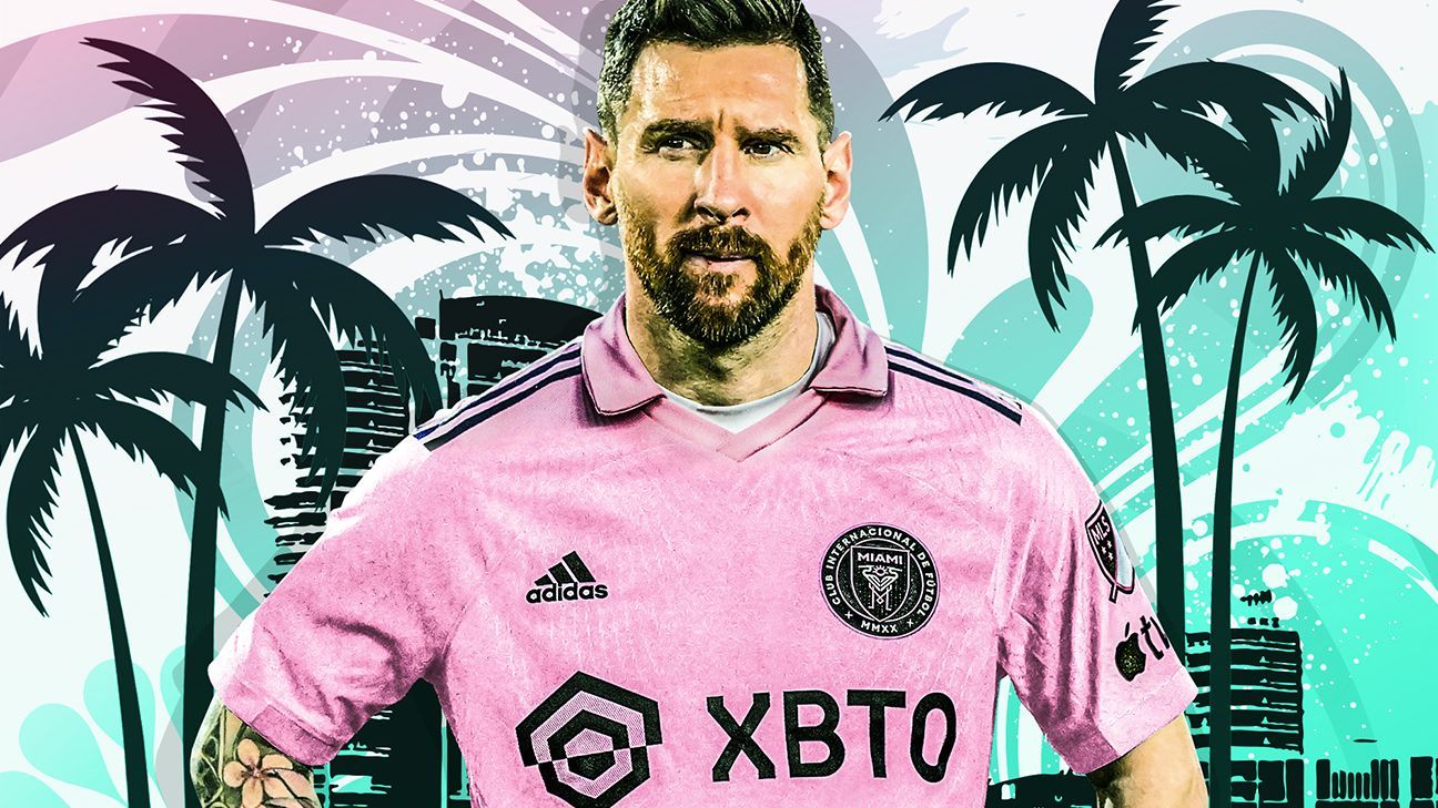 La camiseta del Inter Miami con el nombre de Messi, ya se dejó ver