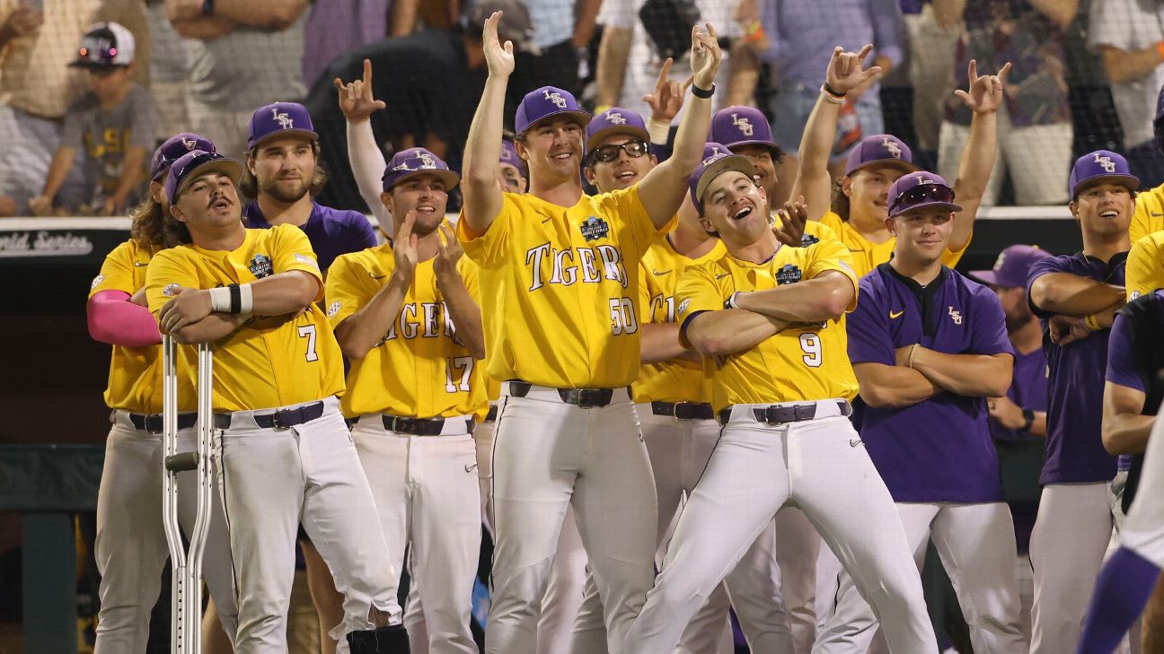 Lsu Tigers 2023 Men's College World Series Champions Players Name