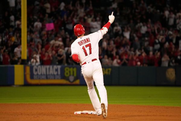 Ohtani K’s 10, hits HRs No. 27, 28 in Angels’ win