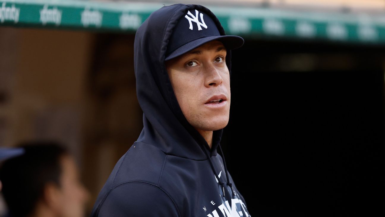 Yankees' Aaron Judge plays catch in 1st baseball activity since toe