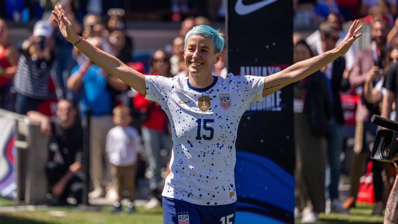 Rapinoe wins 200th USWNT cap in WWC opener