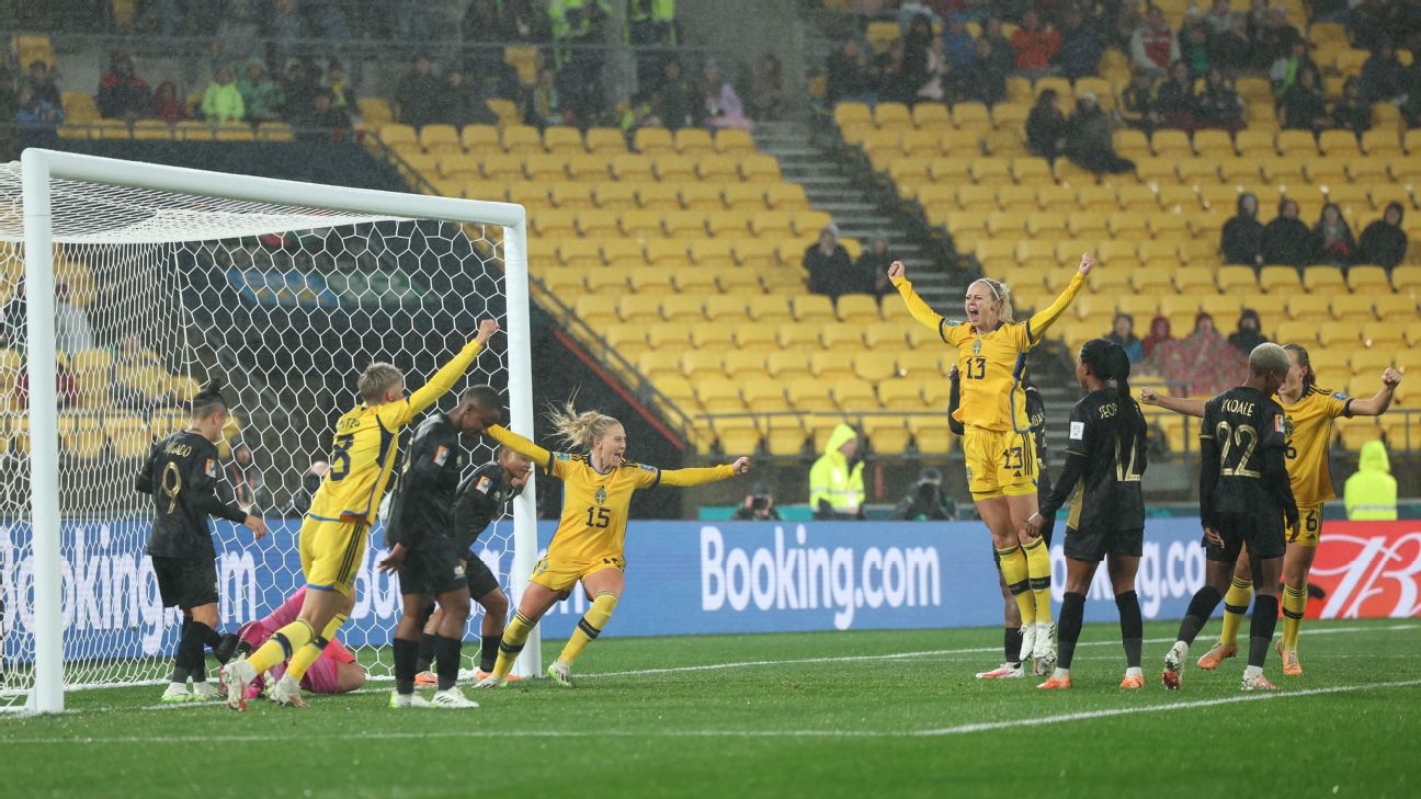 Dramatic late winner sees Sweden past S. Africa