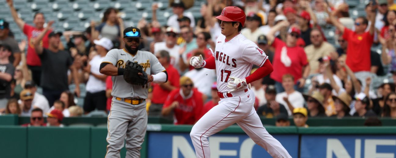 Ohtani hits majors-best 39th HR before leaving game in Angels' 4-1