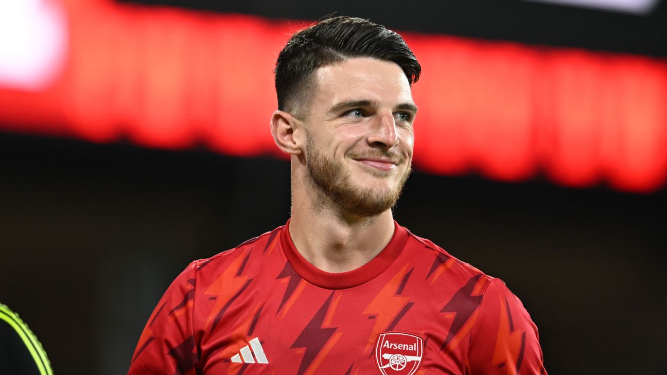 Arsenal unveil Declan Rice's new shirt number as new signing's