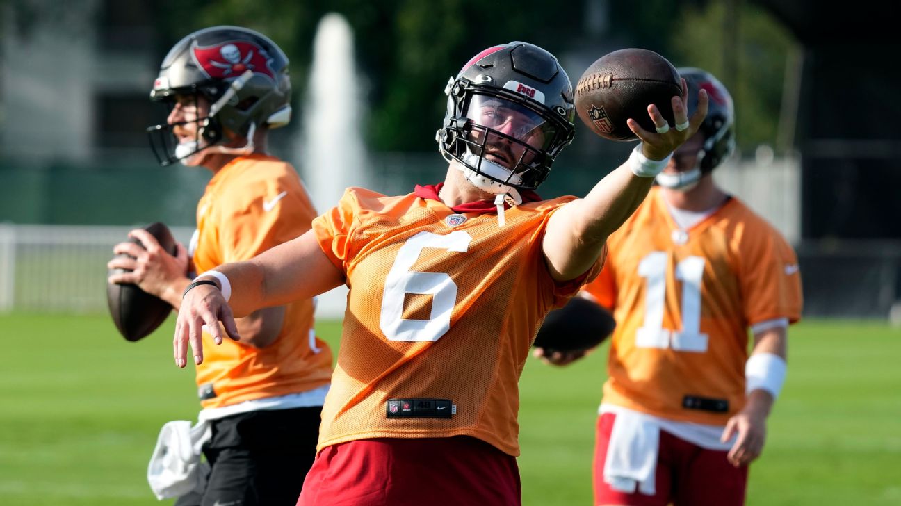 Buccaneers QB depth chart: Baker Mayfield and Kyle Trask listed as  co-starters before preseason Week 1