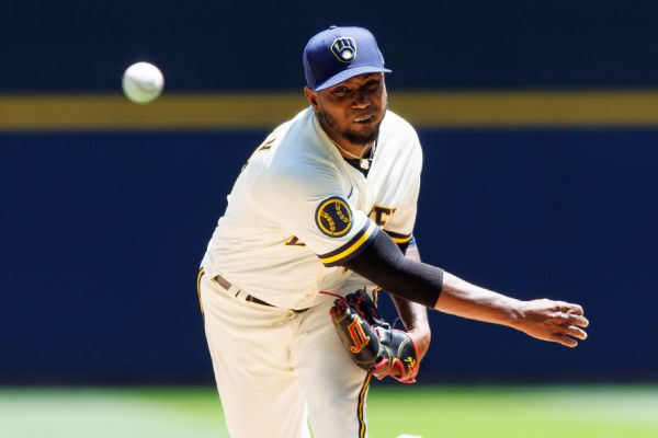 Brewers place RHP Teheran on IL with hip injury