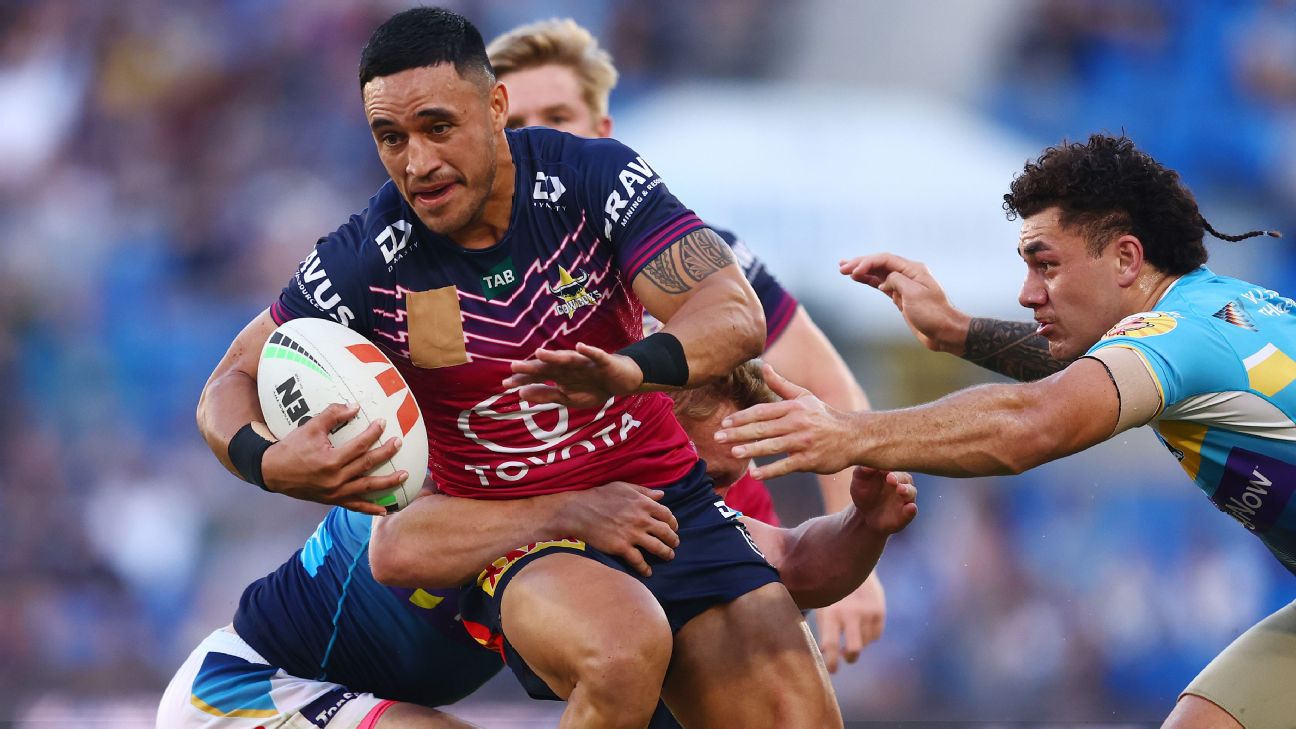 NRL 2022  North Queensland Cowboys centre Valentine Holmes might