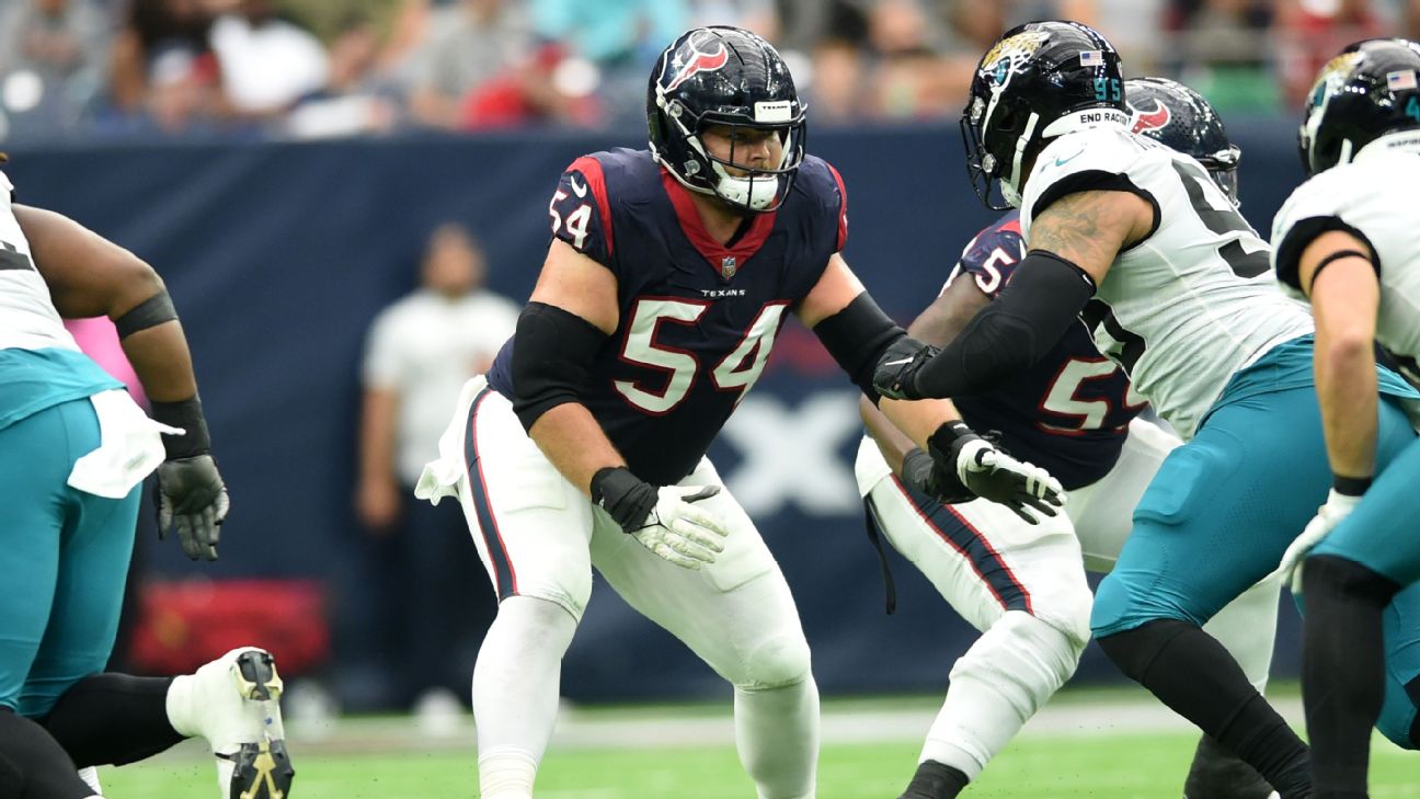 Texans C Scott Quessenberry placed on IR with torn ACL, MCL - ESPN