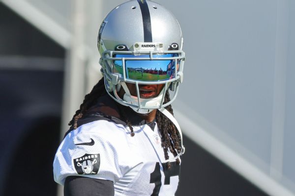 Raiders WR Adams suffers apparent leg injury