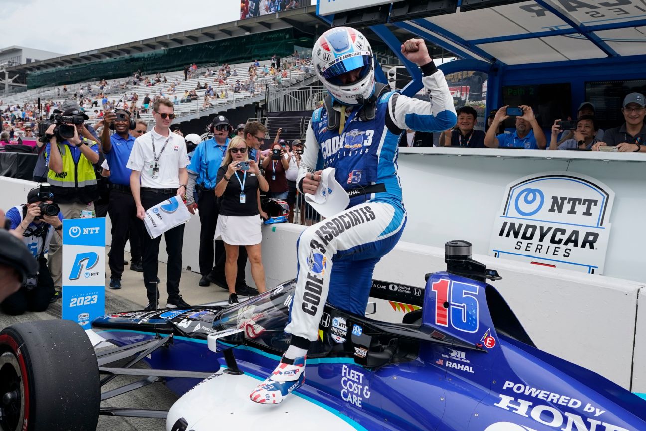 Rahal earns Indy GP pole, ending 6-year dry spell