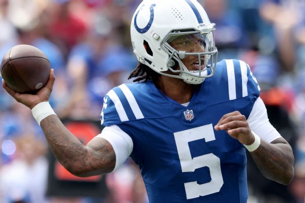 Colts rule out QB Richardson against Ravens