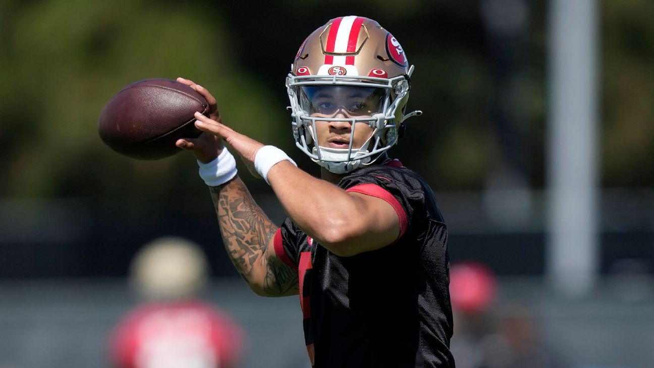 Trey Lance, Jimmy Garoppolo y Brock Purdy se Quedan Como Mariscales