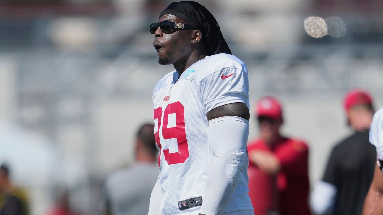 49ers' Javon Kinlaw limited with latest knee issue; Nick Bosa