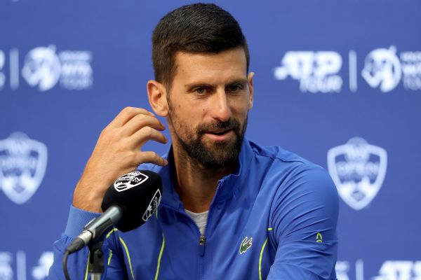 Novak falls in doubles in 1st U.S. match since '21