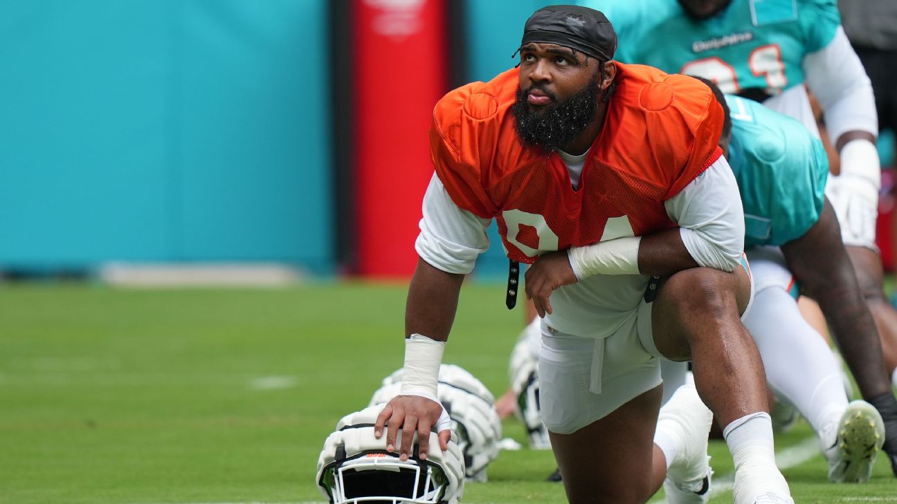 Fins DT Wilkins sitting out team drills over deal