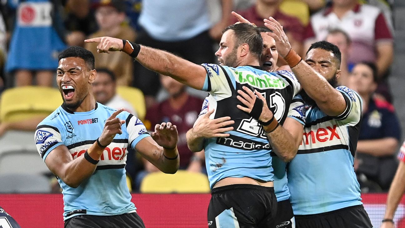 PHOTOS  Cronulla Sharks rally late to overcome North Queensland