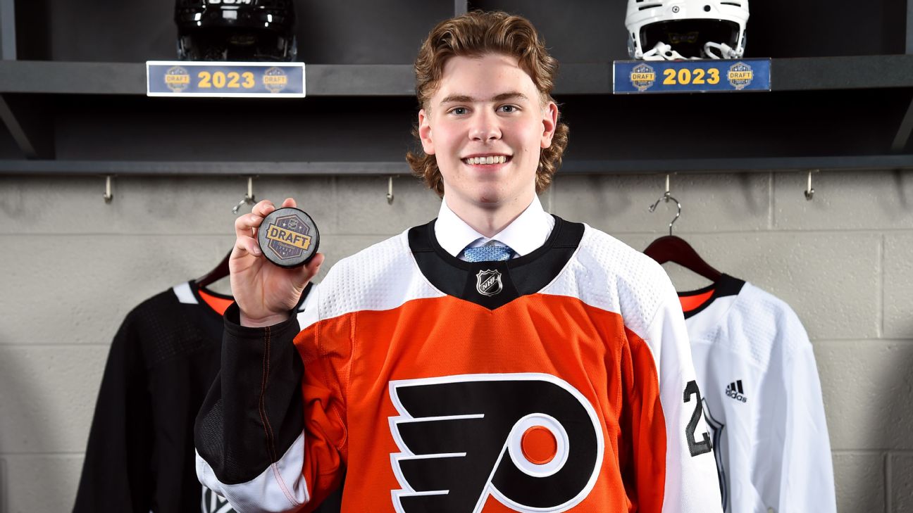 Flyers sign No. 22 overall pick Oliver Bonk to 3-year deal - ESPN