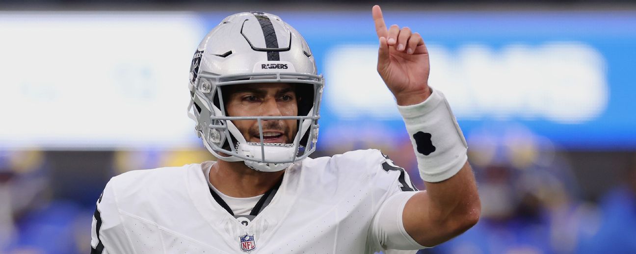 NFL on ESPN - Jimmy G is officially in black and silver ☠️ (via Las Vegas  Raiders)