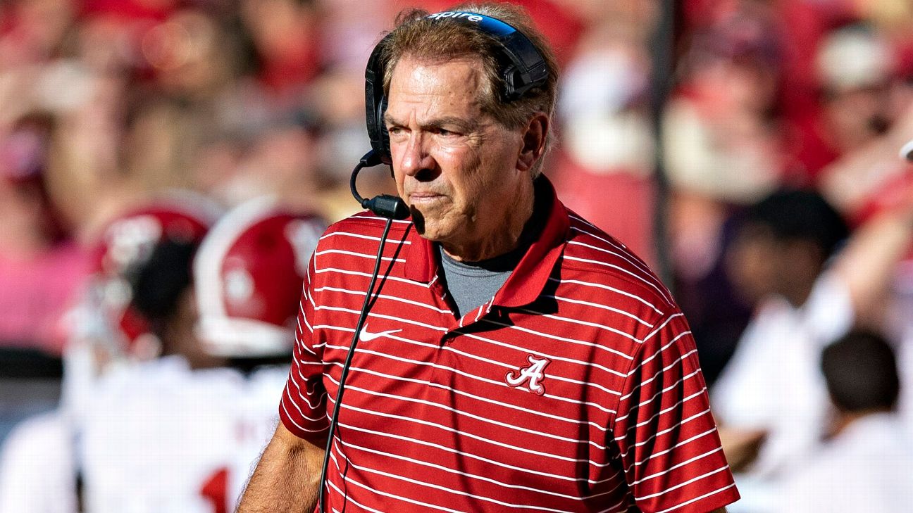 Saban forgoes depth chart to avoid ‘distractions’