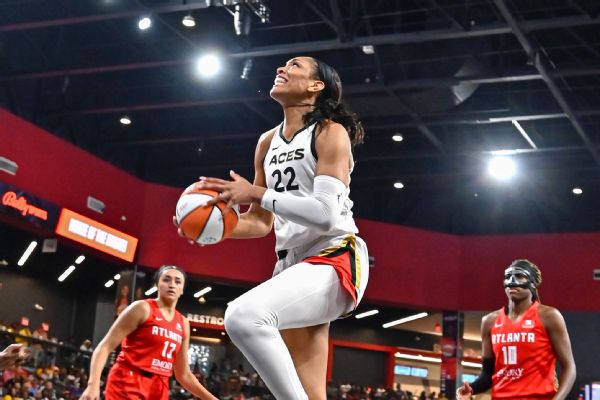 Wilson scores 53, tying WNBA record, in Aces’ win