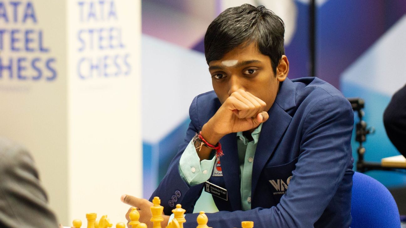 2023 Chess World Cup Final: Praggnanandhaa ekes out draw against Carlsen in  opening game - ESPN