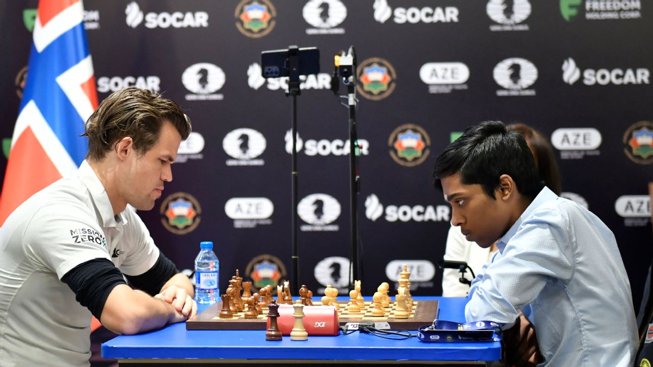 Praggnanandhaa vs Carlsen Round 1 Final Highlights, Chess World Cup 2023:  Pragg draws against Carlsen with white; Abasov beats Caruana - Sportstar