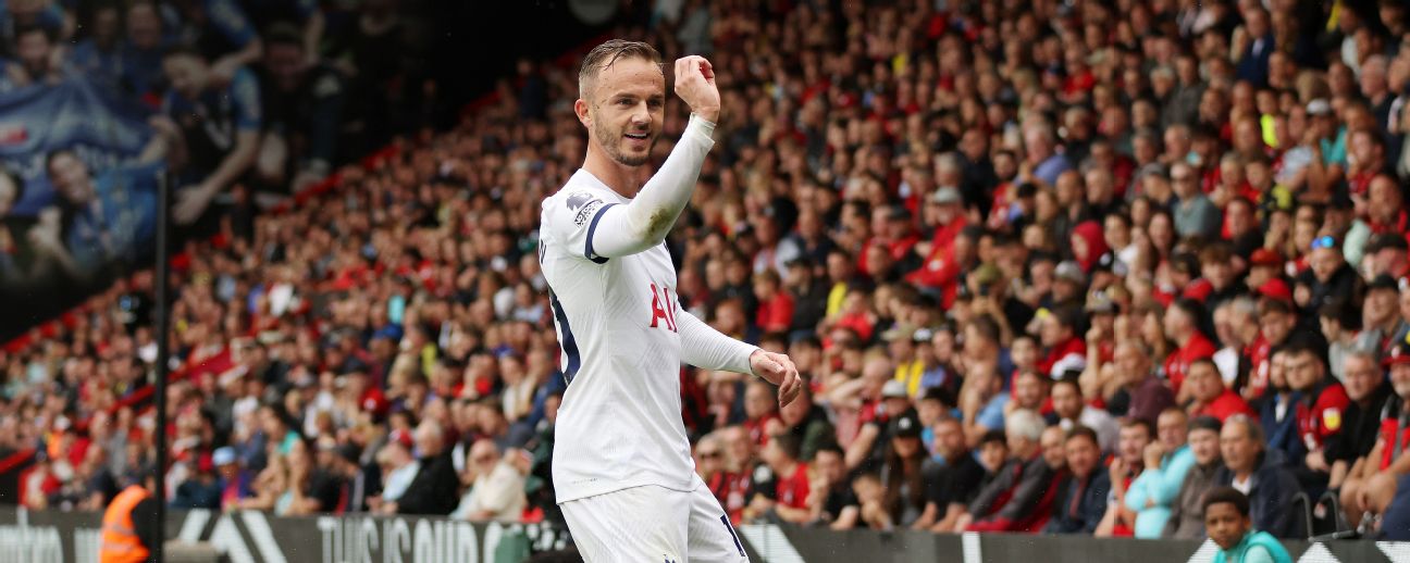 Maddison opens Tottenham account in win at Bournemouth