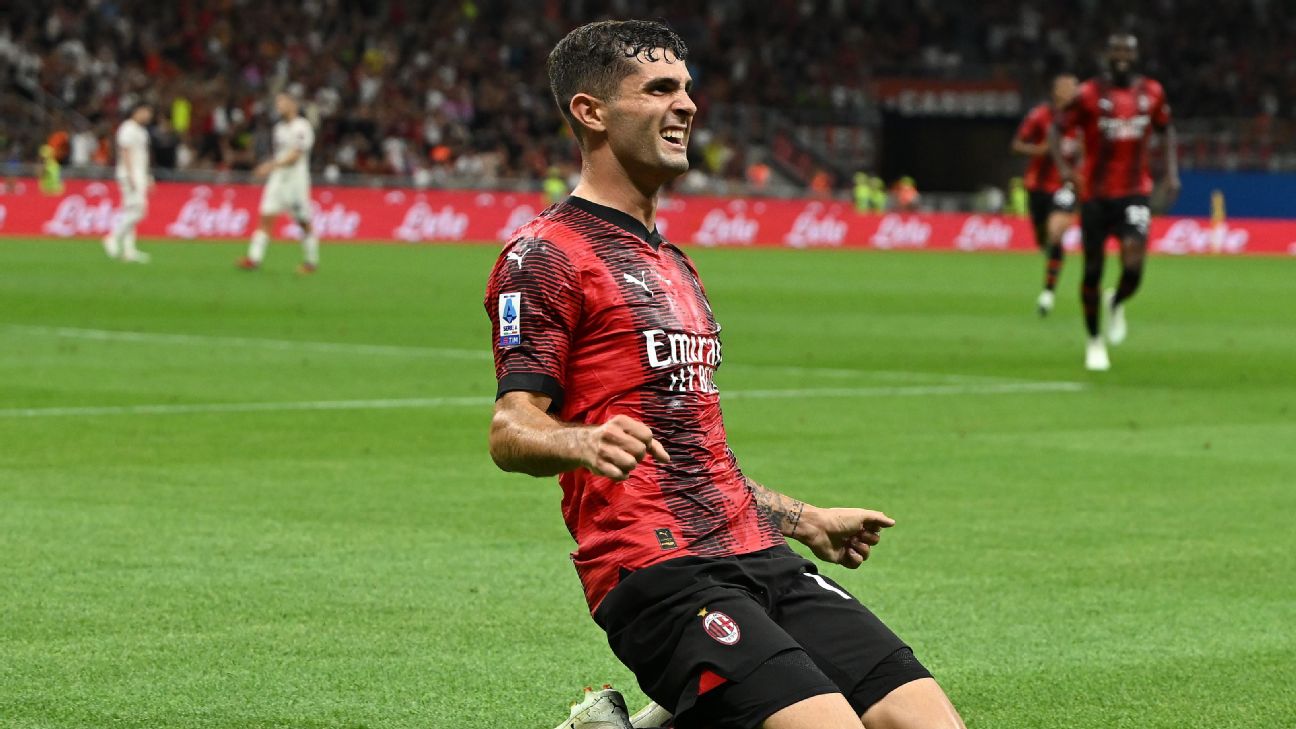 Pulisic scores 2nd goal in 2 games in Milan rout