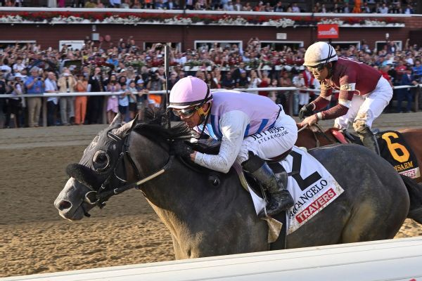 Arcangelo wins Travers; day marred as 2 colts die