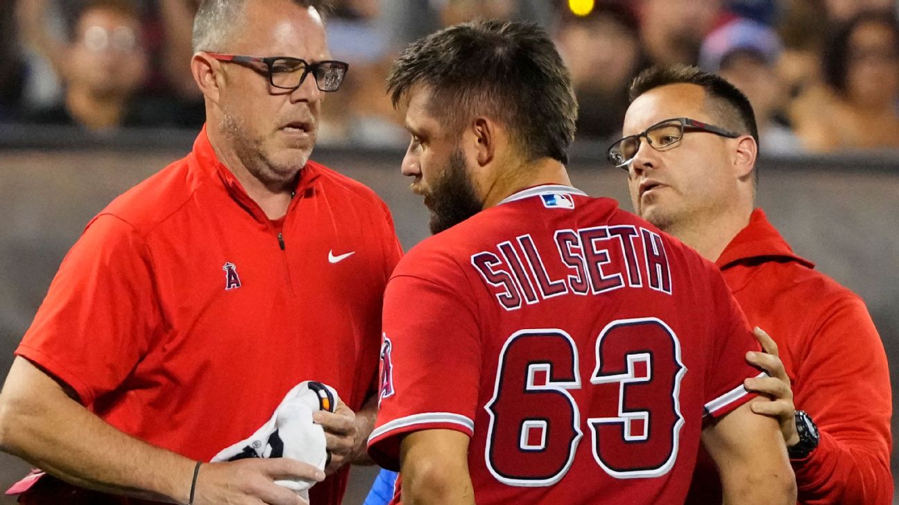 Angels' Silseth back with team after head injury